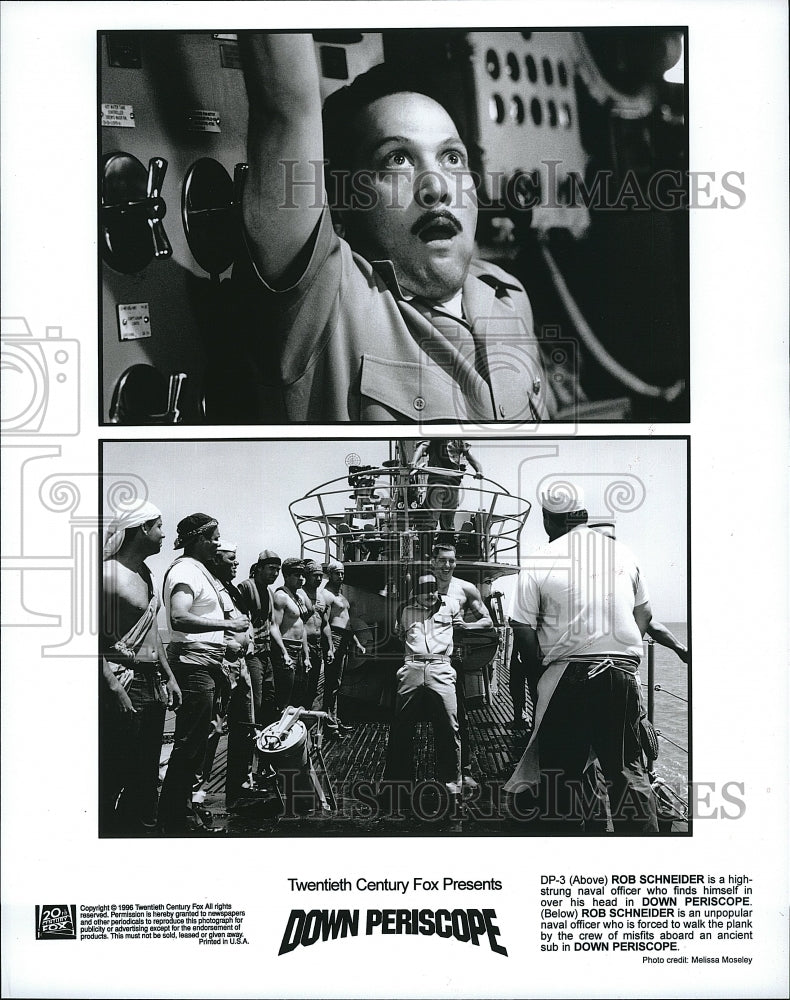 1996 Press Photo Rob Schneider &quot;Down Periscope&quot;- Historic Images