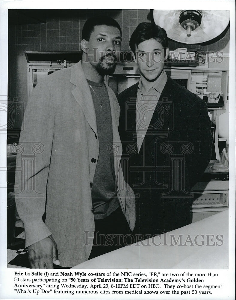 Press Photo Eric La Salle, Noah Wyle &quot;50 Years of Television&quot;- Historic Images