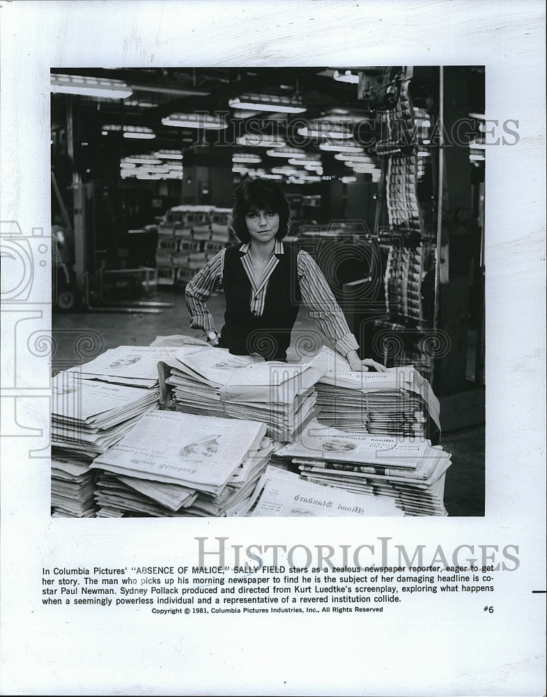 1981 Press Photo Sally Field American Actress Absence Of Malice Movie Film- Historic Images