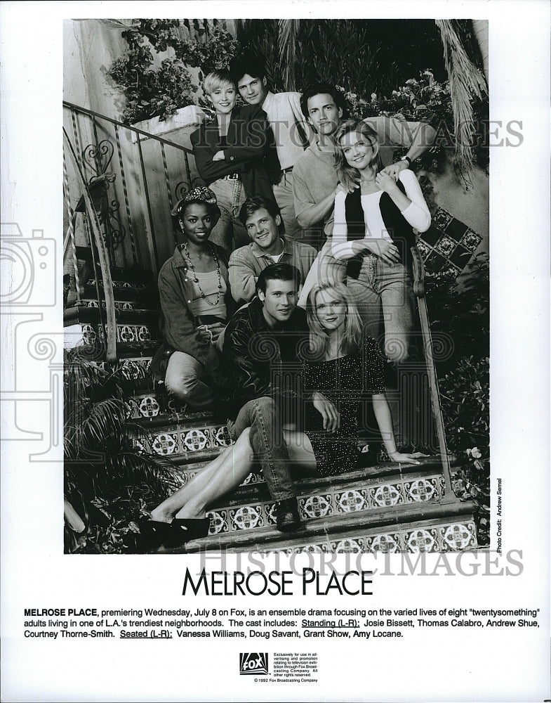 1992 Press Photo Cast Members of &quot;Melrose Place&quot;- Historic Images