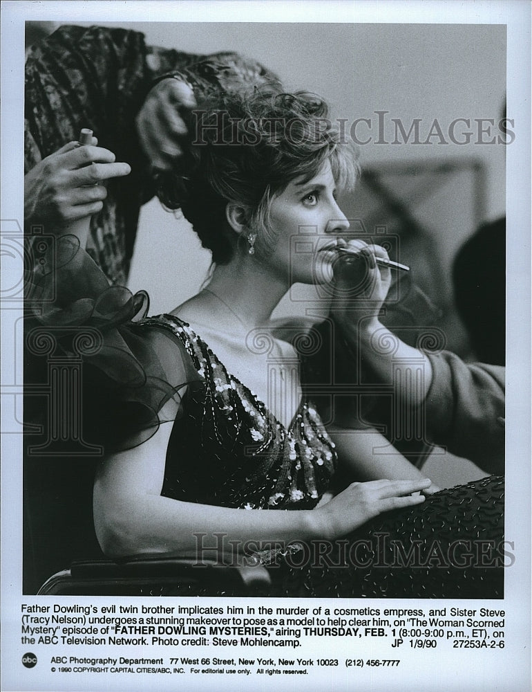 1990 Press Photo Tracy Nelson &quot;Father Dowling Mysteries&quot;- Historic Images