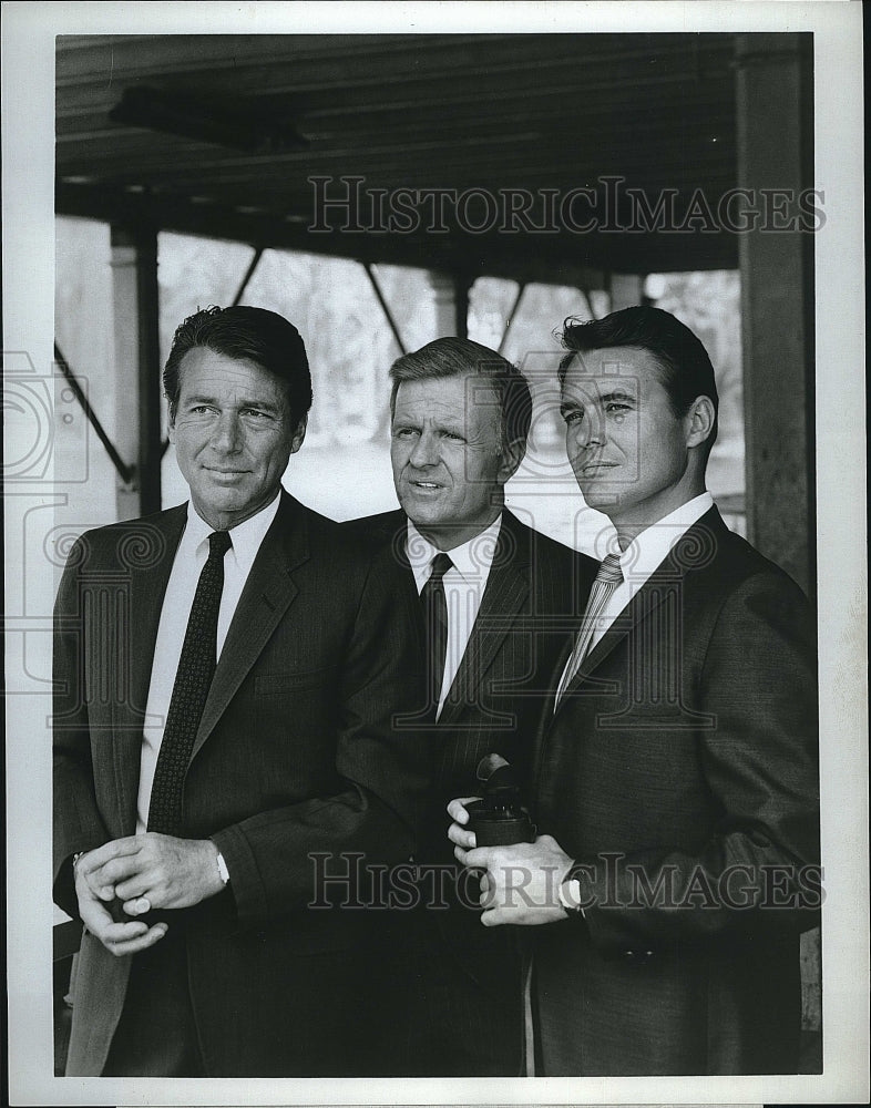 1969 Press Photo Television Show The FBI Efrem Zimbalist Jr. Philip Abbott- Historic Images