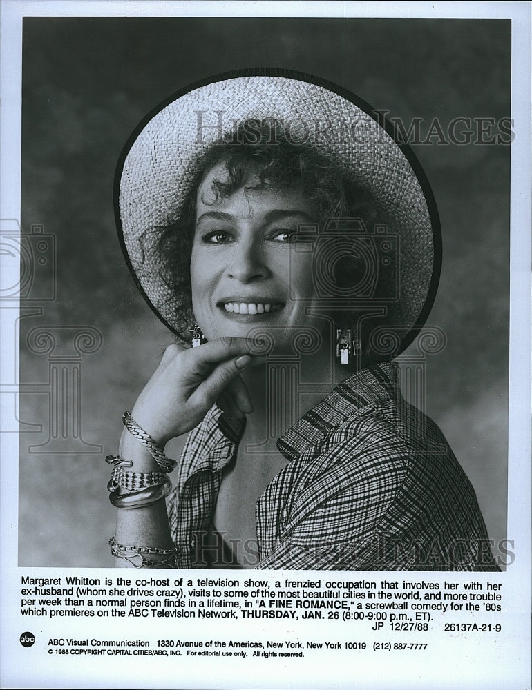 1988 Press Photo Actress Margaret Whitton in &quot;A Fine Romance&quot;- Historic Images