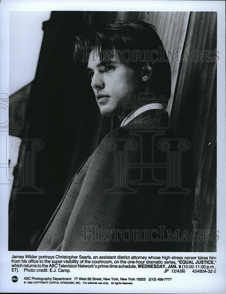 1990 Press Photo James Wilder American Actor Equal Justice TV Series Show- Historic Images