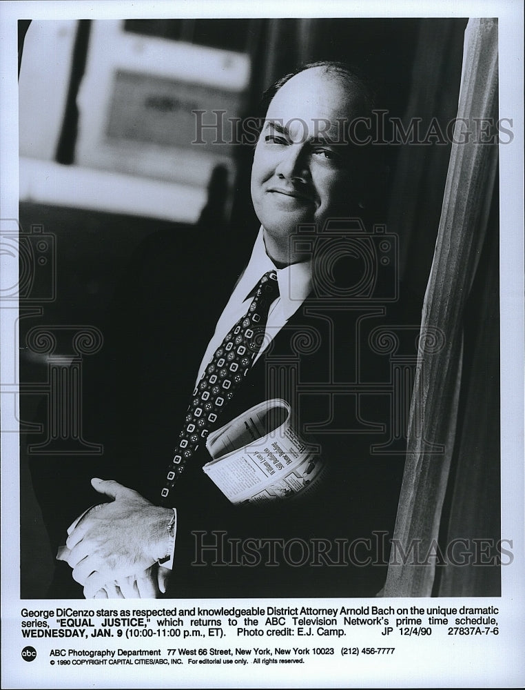 1990 Press Photo George DiCenzo Stars In &quot;Equal Justice&quot;- Historic Images