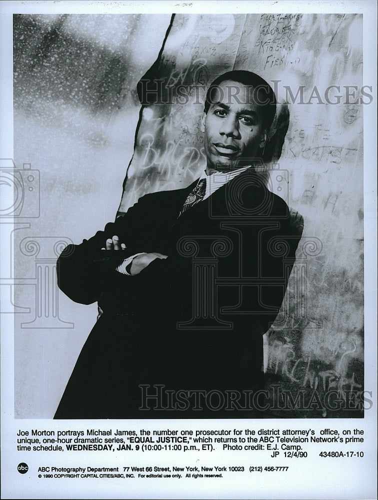 1990 Press Photo Joe Morton Stars In &quot;Equal Justice&quot;- Historic Images