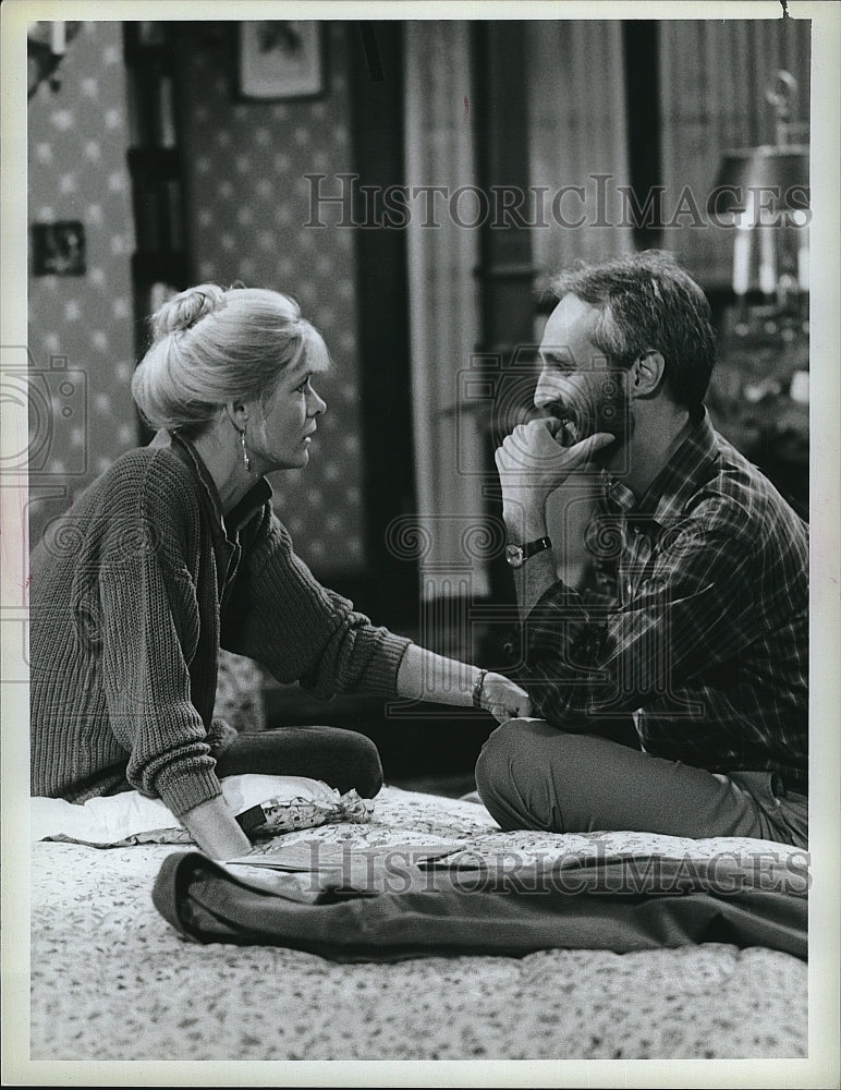 1986 Press Photo Meredith Bacter Birney Michael Gross Actor Family Ties TV Show- Historic Images