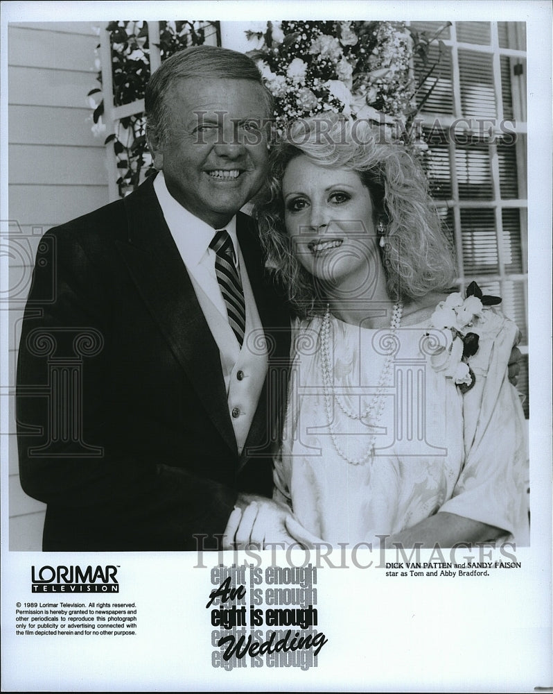 1989 Press Photo Dick Van Patten Actor Sandy Faison Actress Eight Is Enough- Historic Images