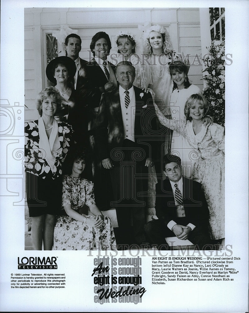 1989 Press Photo Dick Van Patten Sandy Faison Dianne Kay Nancy Everhard Actress- Historic Images