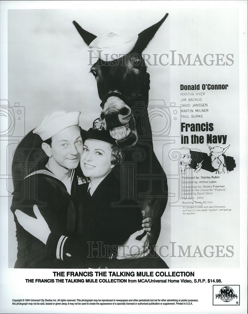 1994 Press Photo Donald O&#39;Connor in &quot;The Francis the Talking Mule Collection&quot;- Historic Images