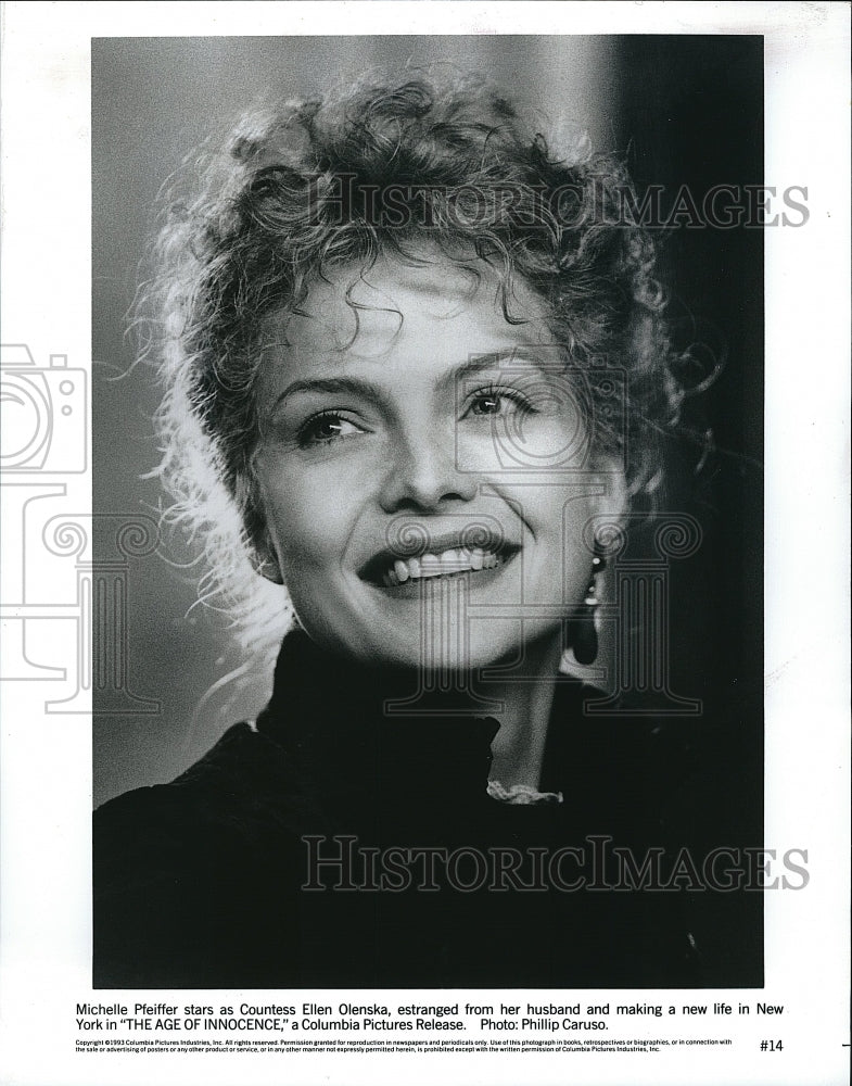 1994 Press Photo Michelle Pfeiffer The Age of Innocence - Historic Images