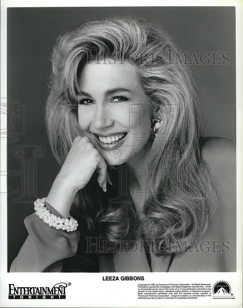 1991 Press Photo Entertainment Tonight Leez Gibbons - Historic Images