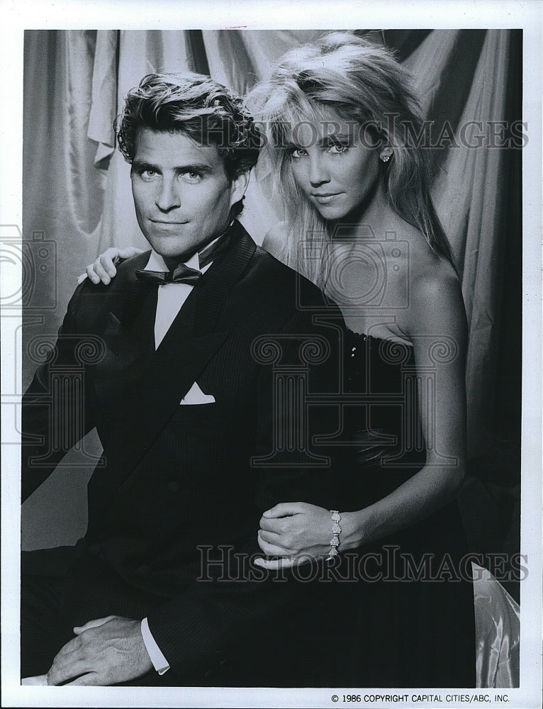 1986 Press Photo Heather Locklear Ted McGinley Actors Dynasty- Historic Images