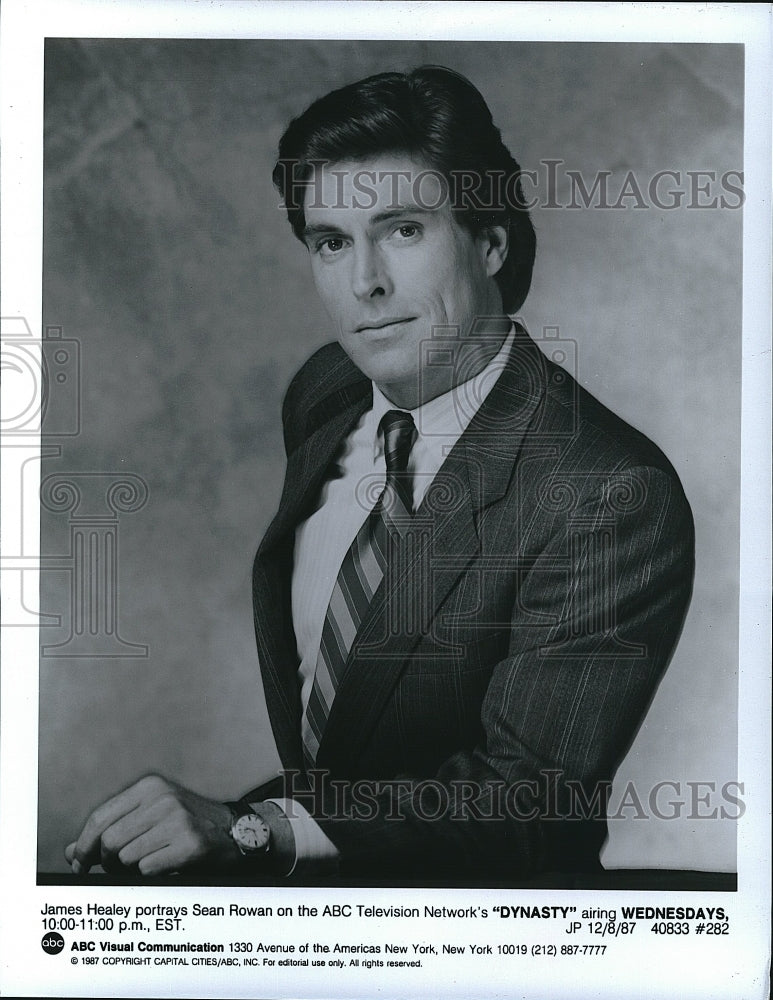 1987 Press Photo James Healey Actor Television show Dynasty- Historic Images