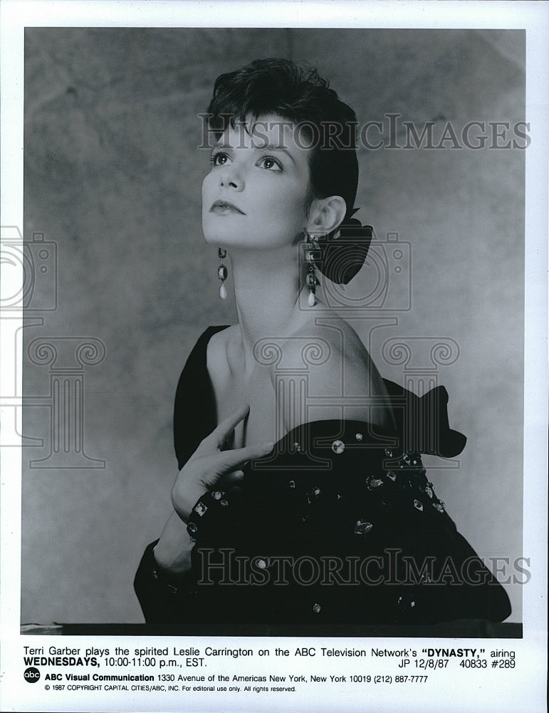 1987 Press Photo Terri Garber Actress Dynasty- Historic Images