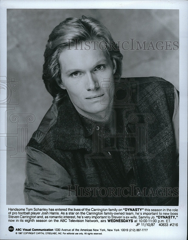 1987 Press Photo Tom Schanley Actor TV series Dynasty- Historic Images