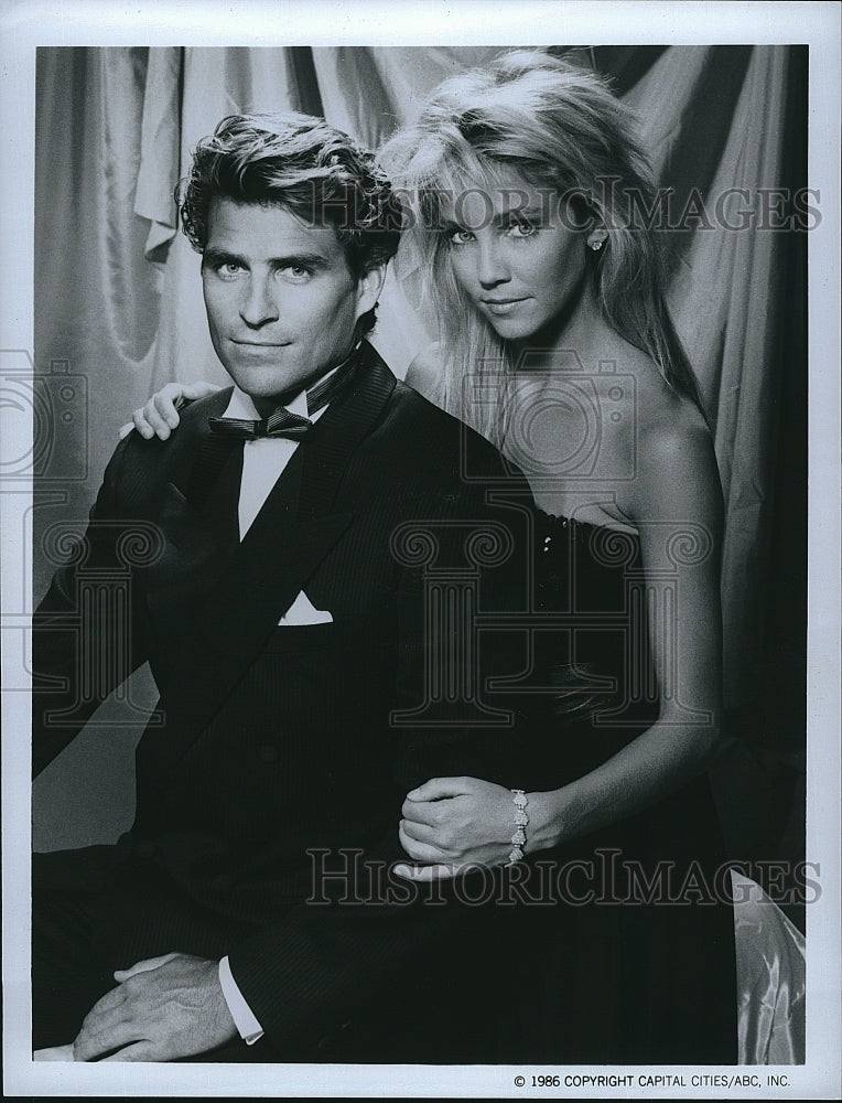 1986 Press Photo Heather Locklear and Ted McGinley in &quot;Dynasty&quot;- Historic Images