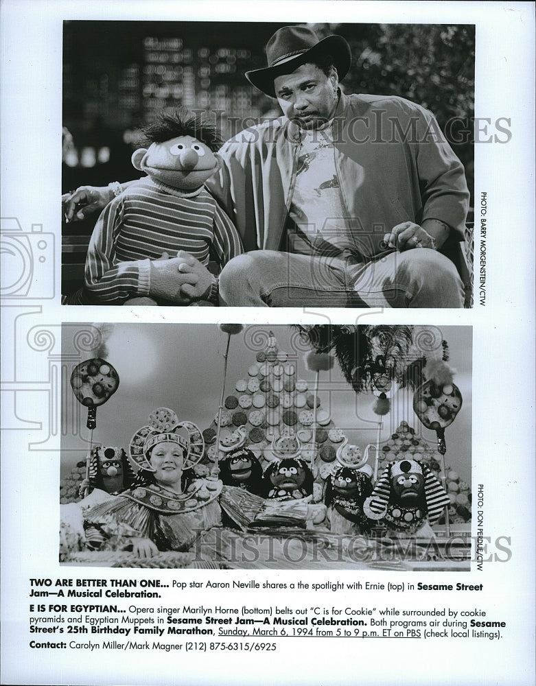 Press Photo Aaron Neville Sesame Street Jam- A Musical Celebration- Historic Images