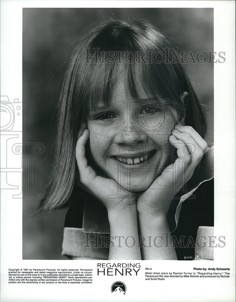 1991 Press Photo  &quot;Regarding Henry&quot; starring Mikki Allen- Historic Images