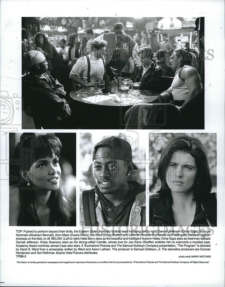 1993 Press Photo &quot;The Program&quot; Omar Epps,A Benrubi,Duane Davis,C Sheffer- Historic Images