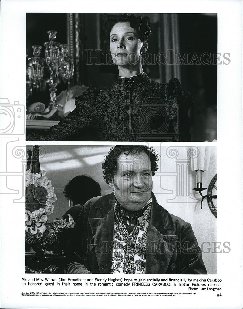 1994 Press Photo Jim Broadbent and Wendy Hughes in &quot;Princess Caraboo&quot;- Historic Images