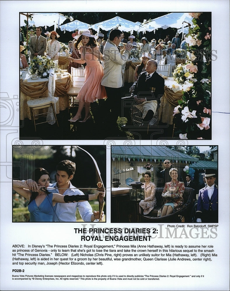 2004 Press Photo Anne Hathaway in &quot;The Princess Diaries 2: Royal Engagement&quot;- Historic Images