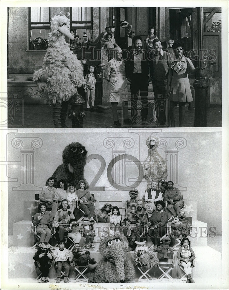 Press Photo Sesame Street big Bird, Grover, Ernie and Bert- Historic Images