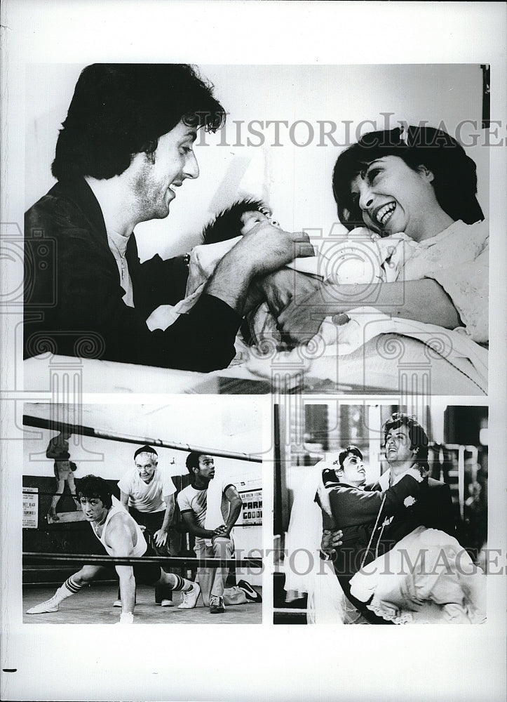 1979 Press Photo Sylvester Stallone &amp; Talia Shire Star In &quot;Rocky II&quot;- Historic Images