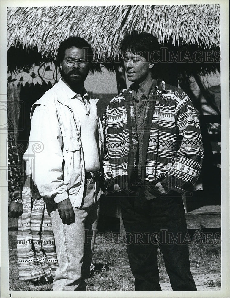 1988 Press Photo Philip Michael Thomas Patrick Bishop Miami Vice- Historic Images