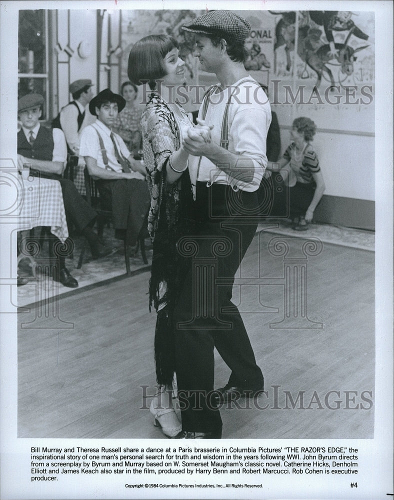 1984 Press Photo Bill Murray Actor Theresa Russell Actress Razor&#39;s Edge Movie- Historic Images