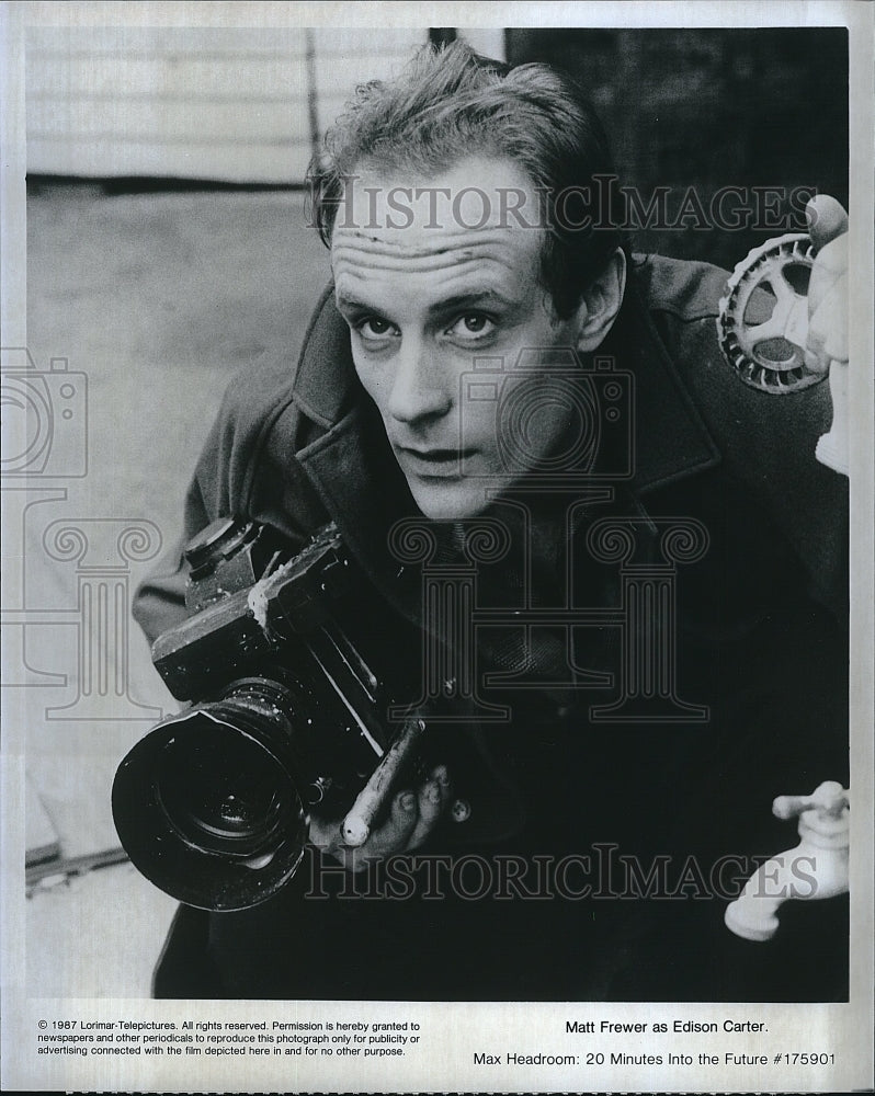 1987 Press Photo Matt Frewer at Edison Carter Max Headroom- Historic Images