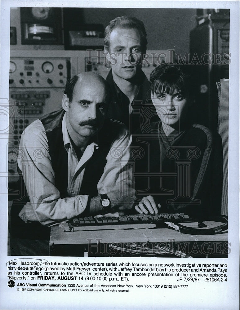 1987 Press Photo Actor Max Headroom Jeffrey Tambor- Historic Images