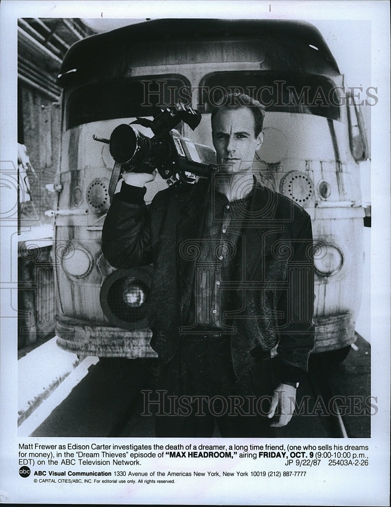 1987 Press Photo Matt Frewer in &quot;Max Headroom&quot;- Historic Images