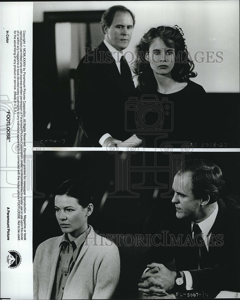 1984 Press Photo John Lithgow Actor Lori Singer Actress Footloose Movie Film- Historic Images