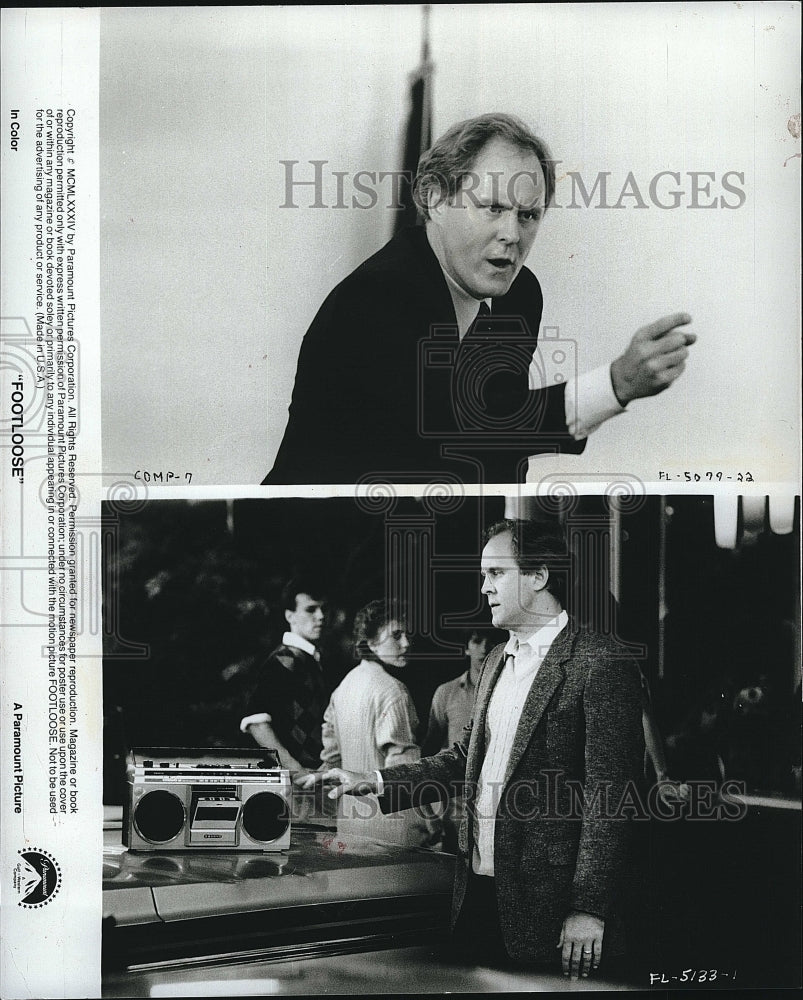 1984 Press Photo John Lithgow American Actor Stars In Footloose Movie Film- Historic Images