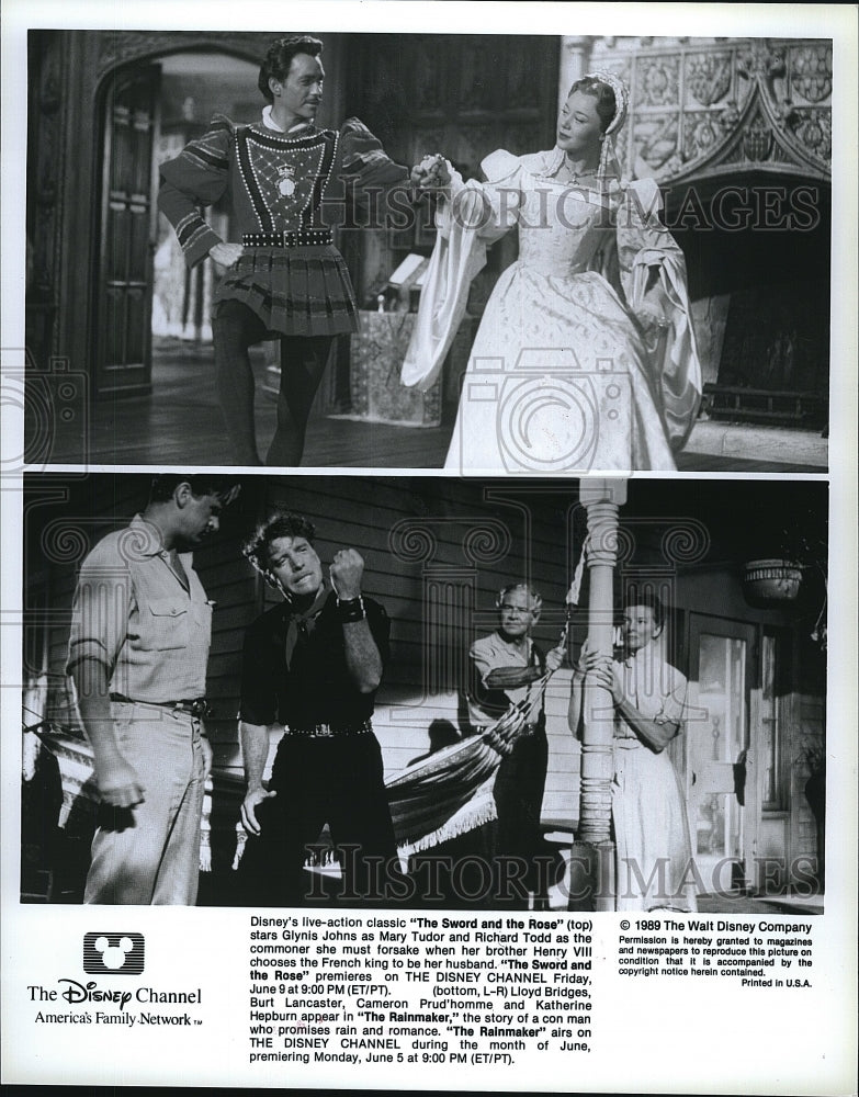 1989 Press Photo Scenes From Film &quot;The sword And The Rose&quot;- Historic Images