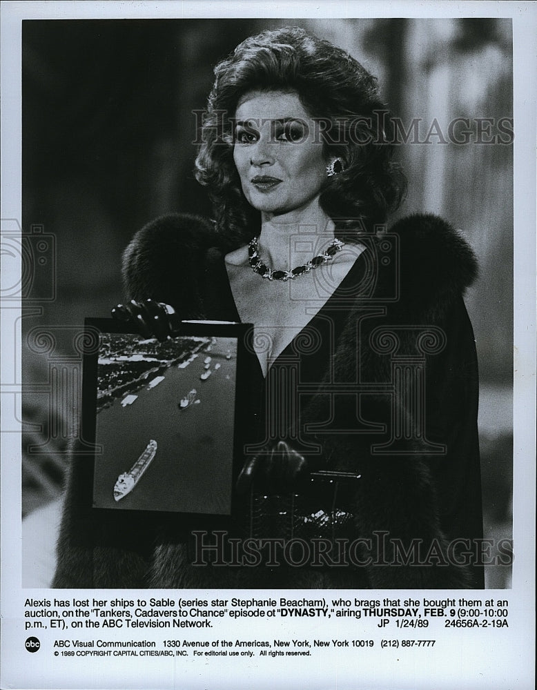 1989 Press Photo Stephanie Beacham American Actress Dynasty Drama TV Series- Historic Images