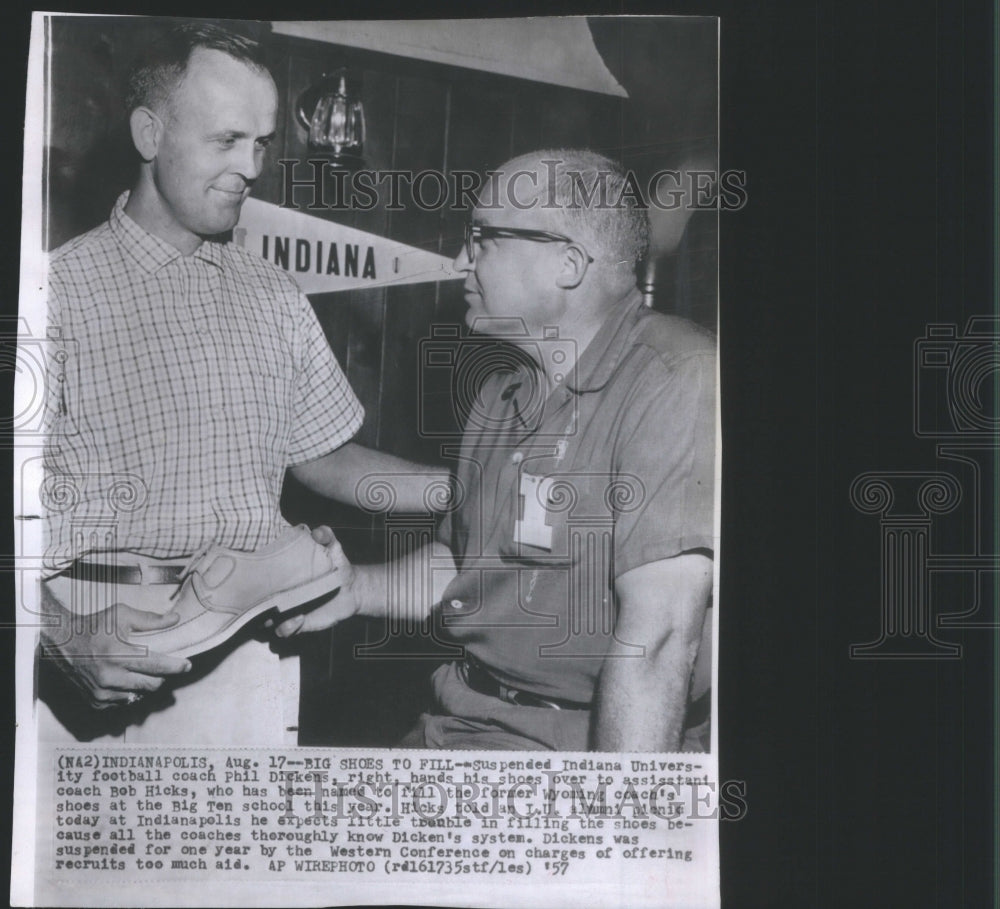 1957 Press Photo Phil Dicken Coach