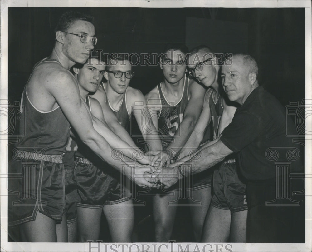 1961 Press Photo North Park College Basketball Players - RRR26123- Historic Images