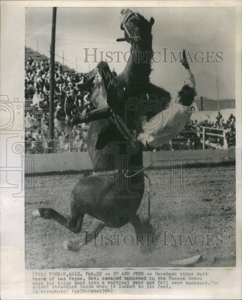 1964 Press Photo Bareback rider Walt Mason - RRR44895- Historic Images