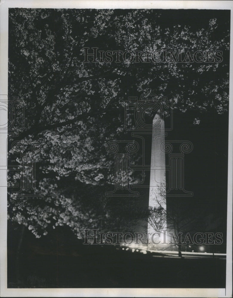 1935 Press Photo Cherry Blossoms Washington Monument - RRR66855- Historic Images