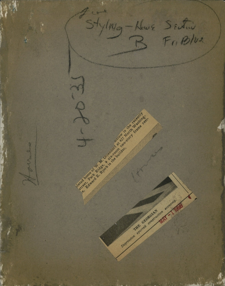 1935 Press Photo Georgian Home Section - RRR97811