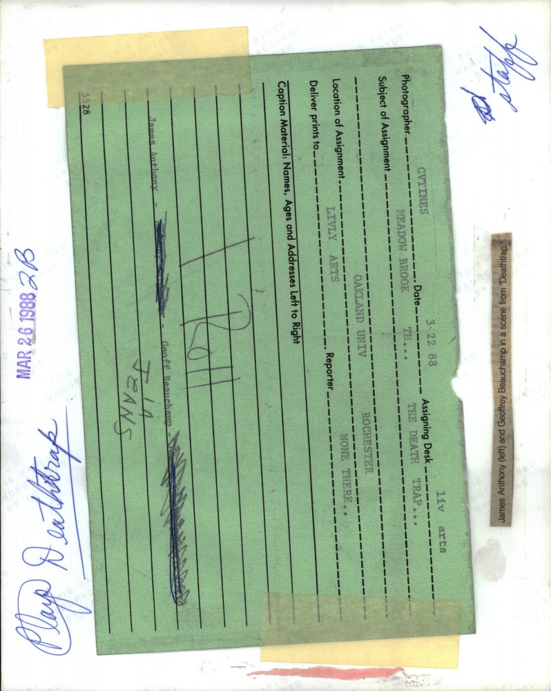 1988 Press Photo James Anthony Geoffrey Beauchamp Death - RRU00969