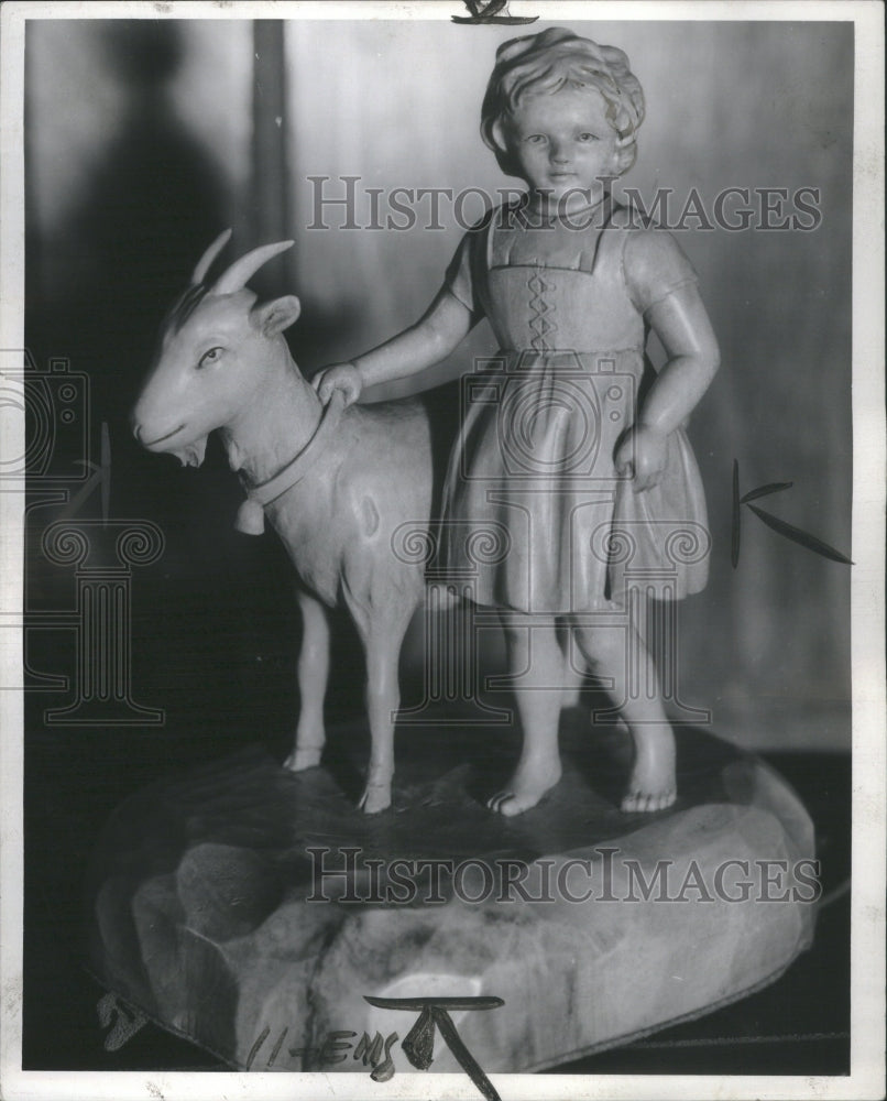 1935 Press Photo Heidi Goat Frank Carwwells Public Show - RRU06819