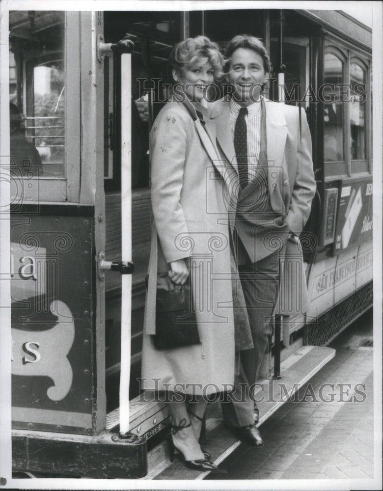 1983 Press Photo Karen Carlson John Ritter Film Actor- Historic Images