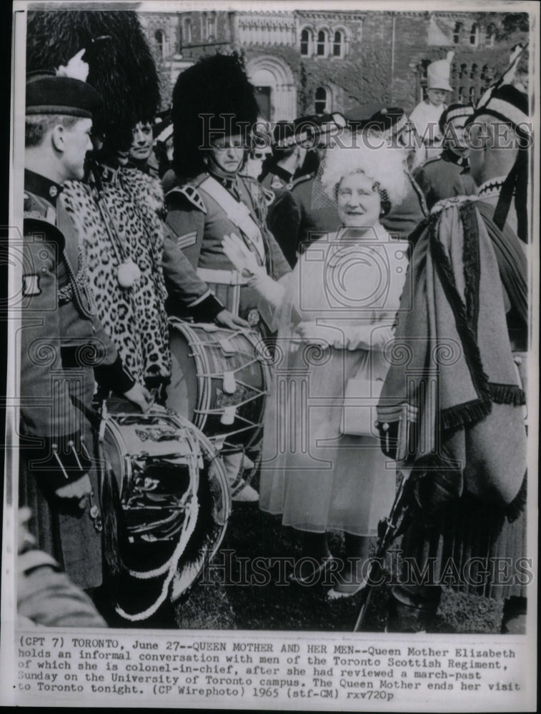 1965 Press Photo Queen Mother Elizabeth Toronto- Historic Images