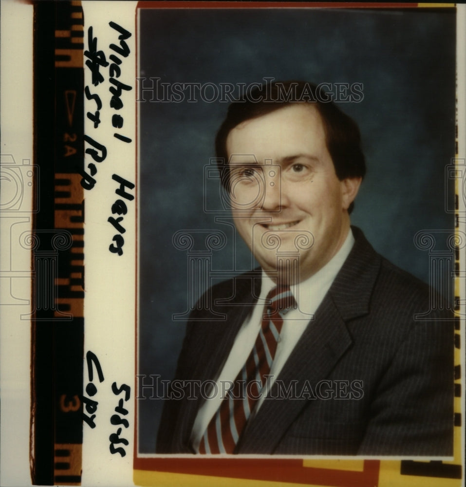 1985 Press Photo Michael Hayes Politician Midland - RRU29841