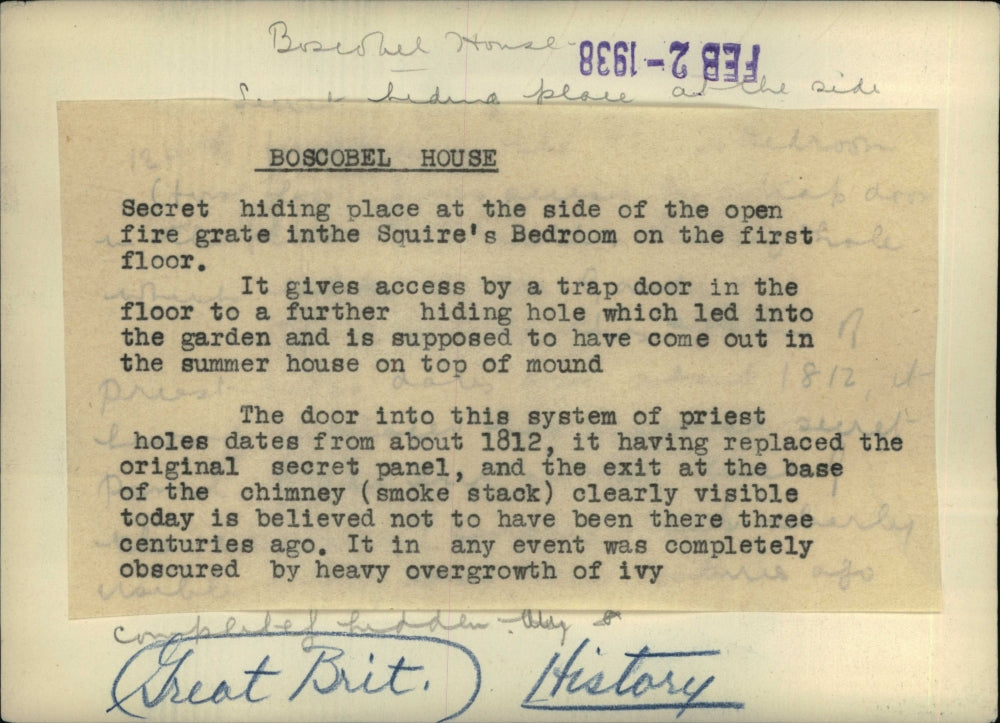 1938 Press Photo Boscobel House Squires Bedroom Door - RRU31389