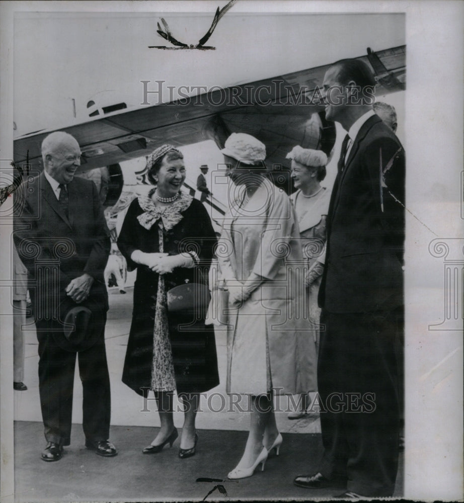 1959 Press Photo President Eisenhower &amp; Queen Elizabeth- Historic Images