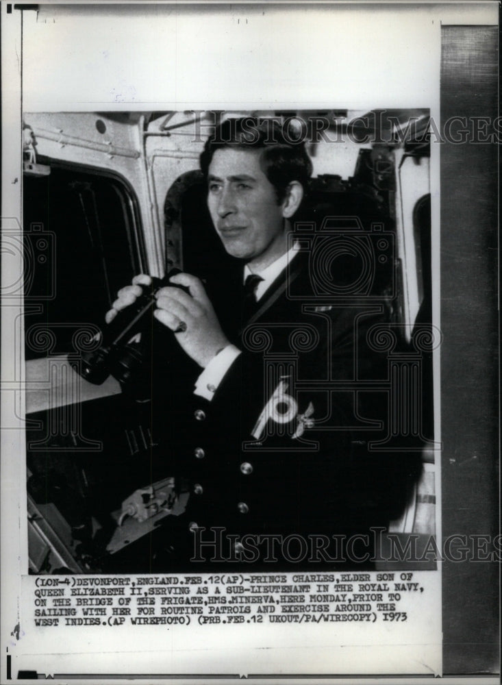 1973 Press Photo Prince Charles Queen Elizabeth Royal- Historic Images